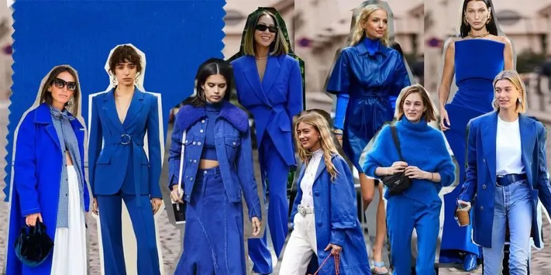 Gam màu trang phục xanh denim