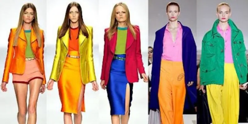 Gam màu trang phục xanh denim